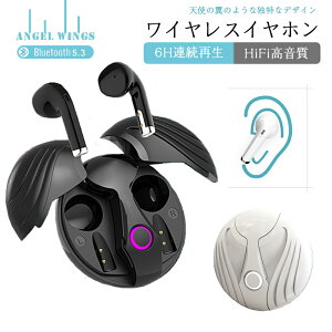 白い翼 ワイヤレスイヤホン Bluetooth イヤホン 多機能タッチ操作 Bluetooth5.3 ノーズキャンセリング Hi-Fi高音質 マイク内蔵 両耳 左右分離型 Siri対応 Type-C 急速充電 ブルートゥースイヤホン イヤ