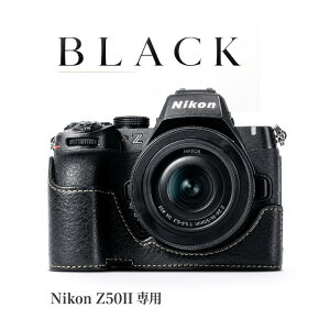 �y���������zNikon Z50 II ��p PU���U�[ �P�[�X Nikon Z50 II �~���[���X�J�����p �J�����J�o�[ �J�����ی�P�[�X �Ռ��z�� �����h�~ �����^�ѕ֗� �J�����A�N�Z�T���[ �V�����_�[�X�g���b�v�t�� 
