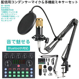 コンデンサーマイク マイク USB 単一指向性 高音質 アーム セット 風防 卓上 マイク ノズル軽減 配信用ミキサー 配信用マイク Windows Mac 対応 ゲーム実況 配信 生放送 録音 会議 テレワーク カラオケ リモート 在宅