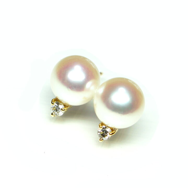 楽天市場】【花珠級】アコヤ真珠ピアス あこや真珠ダイヤ付きピアス  
