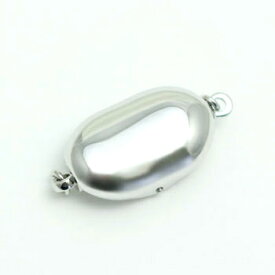 【ゆうパケット(メール便)OK】 SV SILVER シルバー　ビーンズ クラスプ　真珠のネックレス専用の留め金具 糸替え　クラスプ交換OK