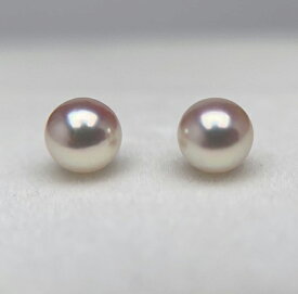 【花珠級】ベビーパールピアス　K14WG あこや真珠 5.5mm珠　〜超シンプルな一粒珠のキュートなピアス 伊勢志摩産 真珠ピアス