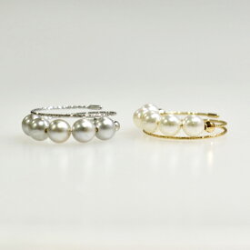 K18YG/K18WG アコヤ真珠 無調色 フリーリング P 約4.5-5.0mm / ベビーパール フリーサイズ 上品 エレガント きれいめ 華やか 18金 イエローゴールド ホワイトゴールド 選べる オフィス 通勤 華奢