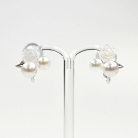 SV アコヤ真珠 無調色 シェル グッドタッチイヤリング P 約4.0-5.5mm / 痛くない 落ちない シリコン 上品 エレガント きれいめ ベビーパール セレモニー