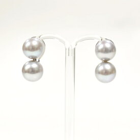 SV 淡水真珠 グレーカラー(トリート) グッドタッチイヤリング P約8.0mm / 痛くない 落ちない シンプル オフィス 通勤 スーツ セレモニー シリコン テリ きれいめ