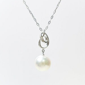 K18WG Ԏ AR^ F _C fUClbNX P 8.5mm D 0.02ct 45cm