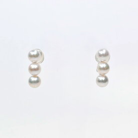 SV ハロン湾産アコヤ真珠（調色 ) イヤリング P5.5mm / ベビーパール 痛くない 落ちない 上品 エレガント きれいめ 小ぶり ピンク シリコン 軽い セレモニー バランス