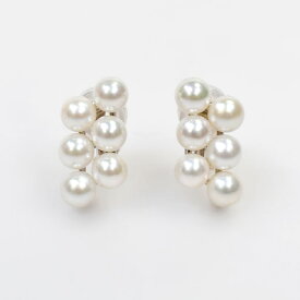 SV ハロン湾産 無調色アコヤ真珠グッドタッチイヤリング　P5mm / ホワイト デザイン 痛くない 落ちない 微調整可能 シルバー オフィス 入学式 18金 ホワイトゴールド 小粒 上品 軽い きれい 華やか 簡単着用 スーツ