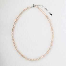 SV 淡水真珠 ナチュラルラベンダーカラー デザインネックレス P 約4.0mm 約37-42cm / ベビーパール 軽い 上品 きれいめ 華やか テリ 重ね付け 細め 小粒 可愛い アジャスター 夏 ブレスレット アレンジ