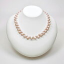 【スーパーセール目玉商品！！】SV 淡水真珠 ナチュラルラベンダーカラー クレオパトラネックレス P 約6.0-7.0mm 約40-45cm / デザイン テリ きれいめ エレガント 華やか スーツ オフィス セレモニー シルバー ピンク アプリコット 半円 クレオパトラ ボタン アジャスター