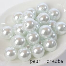 パールビーズ グラスパール 10mm ガラスパール 人工真珠 ホワイト 純白 100個