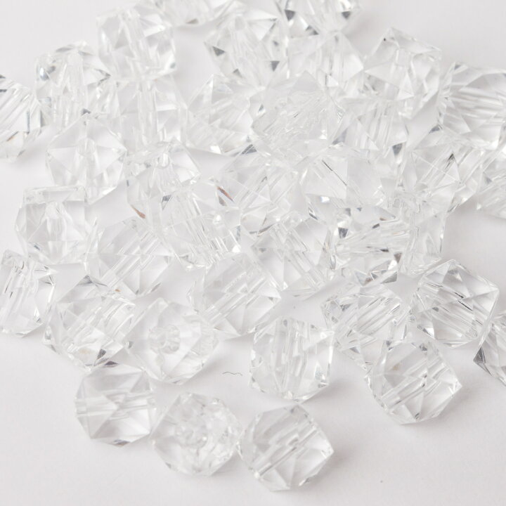 楽天市場】【国内検品済み】キューブ型 透明アクリルビーズ クリア  