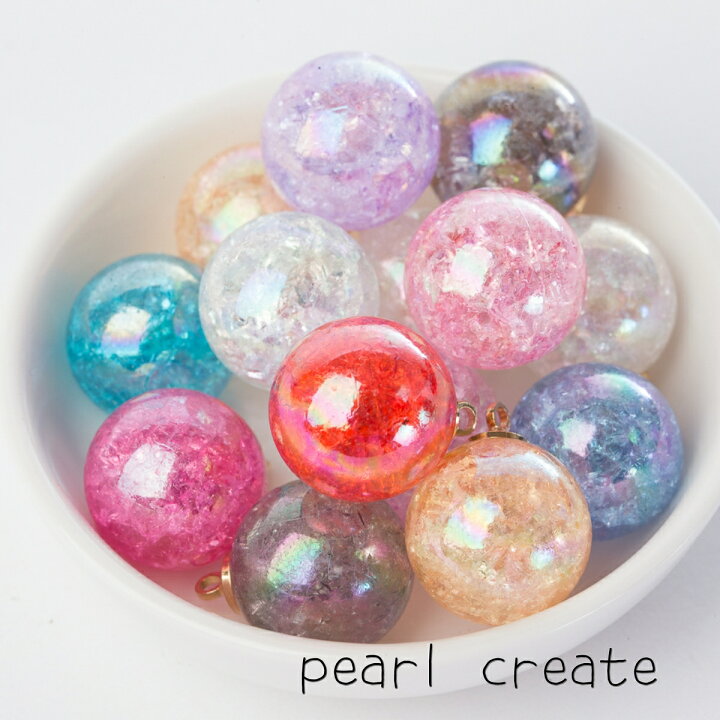 楽天市場】【国内検品済み】丸カン付き 大粒 クラッシュビーズ 16mm 20  