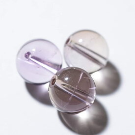 【国内検品済み】天然石 アメトリン 紫黄水晶 10mm 3粒 S-065 両穴貫通 パワーストーン 心身調和 潜在能力開花 目標達成