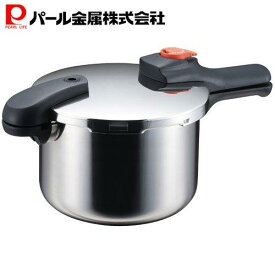【7月19日20時〜セール開始！】 パール金属公式 片手 圧力鍋 5.5L IH対応 ステンレス 圧力切替式 レシピ付 節約クック H-5437