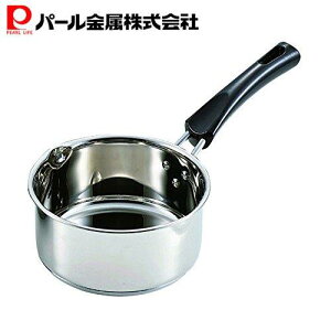 パール金属公式 コンパクト 3層底 ミルクパン 鍋 14cm IH対応 片手鍋 軽い 小さい コンパクト HB-2199