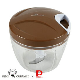 パール金属公式 印度カリー子 おすすめ BIGみじん切りチョッパー ブラウン 玉ねぎ みじん切り チョッパー 大 ビッグサイズ ブラウン 簡単 ひもを引くだけ カレー CX-72 調理器具 スピナー水切り器 日用品