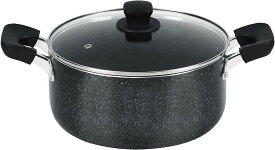 【4月14日20時〜お買い物マラソン！】パール金属公式 煮込鍋 両手鍋 ガラス蓋付 24cm マーブルダイヤモンド IH対応 AZ-7122