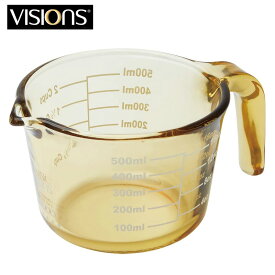 【超ポイントバック祭中ポイント5倍！】 パール金属公式 VISIONS 耐熱ガラス 計量カップ 500ml メジャーカップ オーブン対応 電子レンジ 食洗機対応 冷凍庫対応 おしゃれ ビジョン CP-8818
