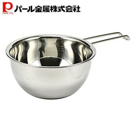 【お買い物マラソン中ポイント 5倍！】 パール金属公式 ステンレス製 持ち手付きボウル 15cm 目盛付き 食洗器対応 ボール HB-4135 自助食器カトラリー 皿プレート 下ごしらえ 水切り 湯切り 油切り 食洗機対応
