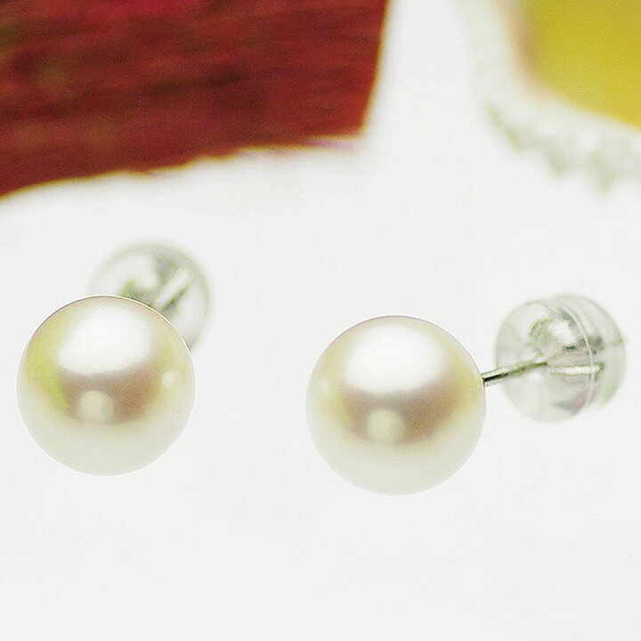 楽天市場】パール ピアス 高級 淡水真珠 ピアス 約7.0mm ホワイト 