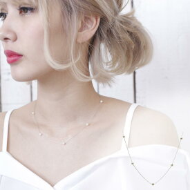 アコヤ真珠 ベビーパール ステーション ネックレス 約4.0-4.5mm x 7 ホワイトゴールド K18WG 冠婚葬祭 結婚式 成人式 卒業 入園 入学式 母の日 ホワイトデー プレゼント 金属アレルギー対応 カジュアル 普段使い