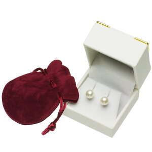 ジュエリーケース ピアス イヤリング 用 ホワイト ギフト ロゴ入り 収納 贈り物 宝石箱 宝箱 ピアスケース イヤリングケース 小物入れ