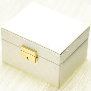 キルト ジュエリーボックス 2段 ジュエリーケース 大容量 キルティング アクセサリーボックス 二重 トラベル レザー フェイクレザー 革 収納 ケース アクセサリーケース 可愛い おしゃれ 刺