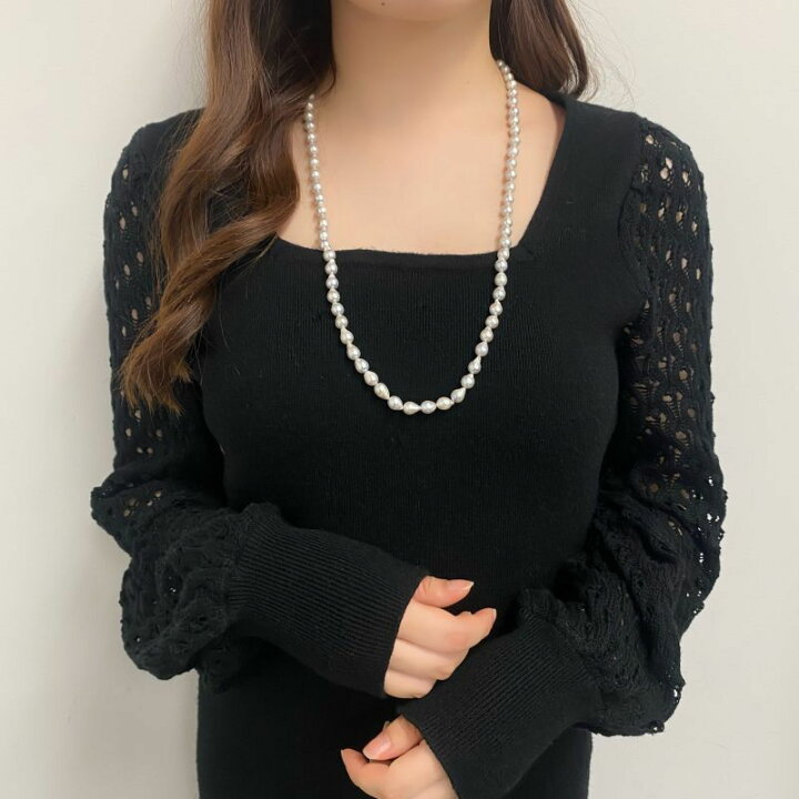 楽天市場】【受注生産品】アコヤ真珠 バロック パールロングネックレス 