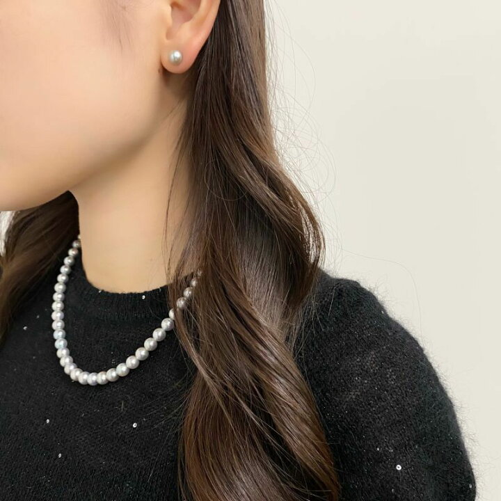 楽天市場】アコヤ真珠 パールネックレスセット (ピアス/イヤリング) 7  