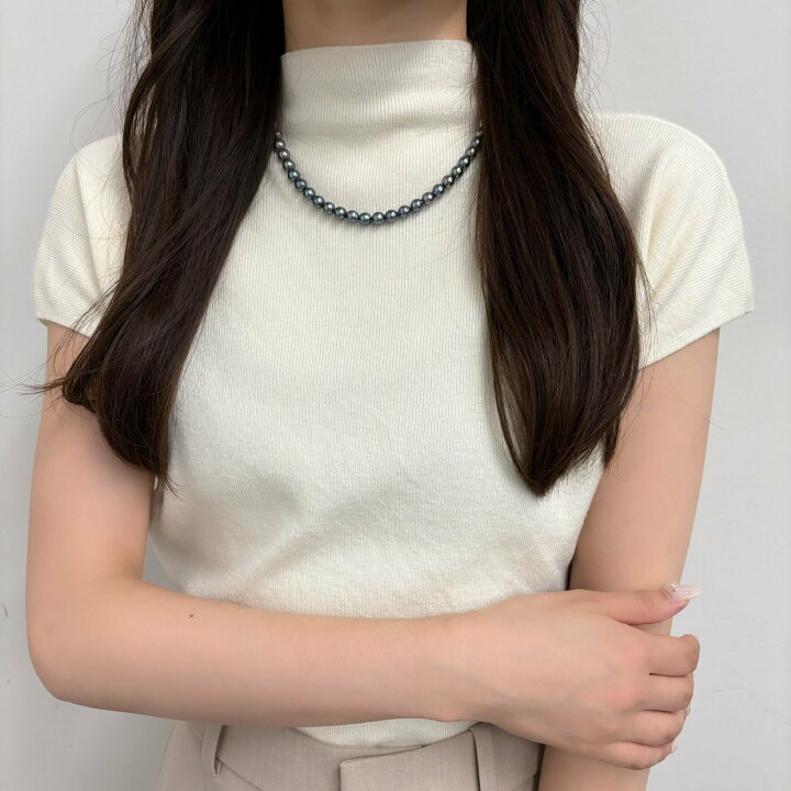 楽天市場】アコヤ黒真珠 ブラックパールネックレス(ブルー,グリーン系 