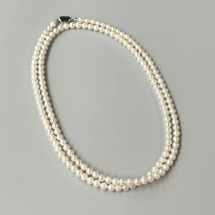 楽天市場】アコヤ真珠 ベビーパールロングネックレス 5-5.5mm ラウンド 