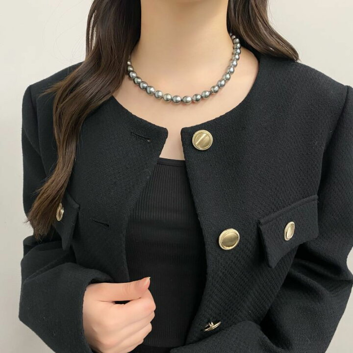 楽天市場】タヒチ黒蝶真珠 パールネックレス 10.8×8.2mm ピーコック 