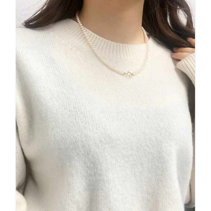 楽天市場】アコヤ真珠 ベビーパールマンテルネックレス 4-4.5mm K10YG 