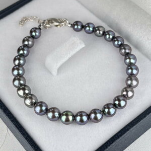 AR^ p[uXbg 6-6.5mm ubN Z~Eh SV925 18cm{3cm akoya pearl {^ ^ ^ AR  p[ ^ ubNp[  uXbg JW
