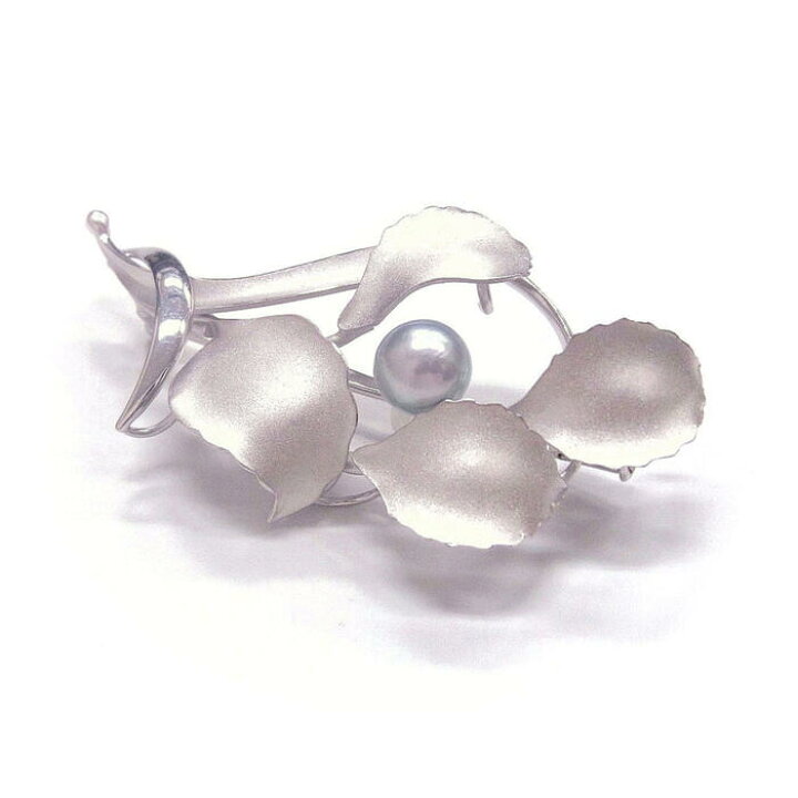 アコヤ真珠パールブローチ 3ヶ付 9.5-10.0mm ナチュラルマルチカラー  