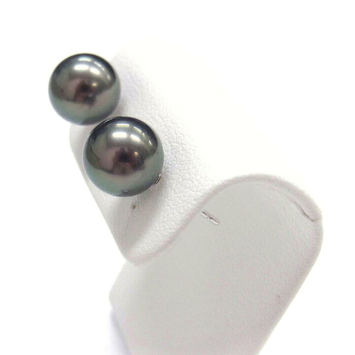楽天市場】タヒチ黒蝶真珠 ブラック パールピアス 8.75-9mm ピーコック 