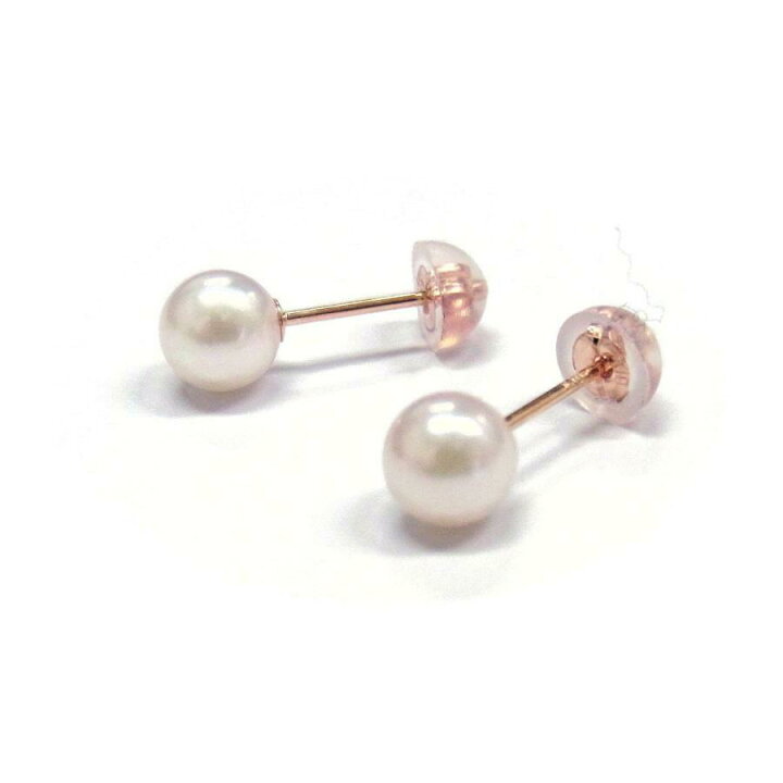 楽天市場】アコヤ真珠 ベビーパールピアス 5-5.5mm K10PG ホワイト  