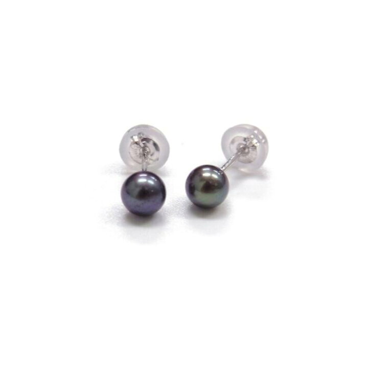 楽天市場】アコヤ黒真珠 ベビーパールピアス イヤリング 4-4.5mm 
