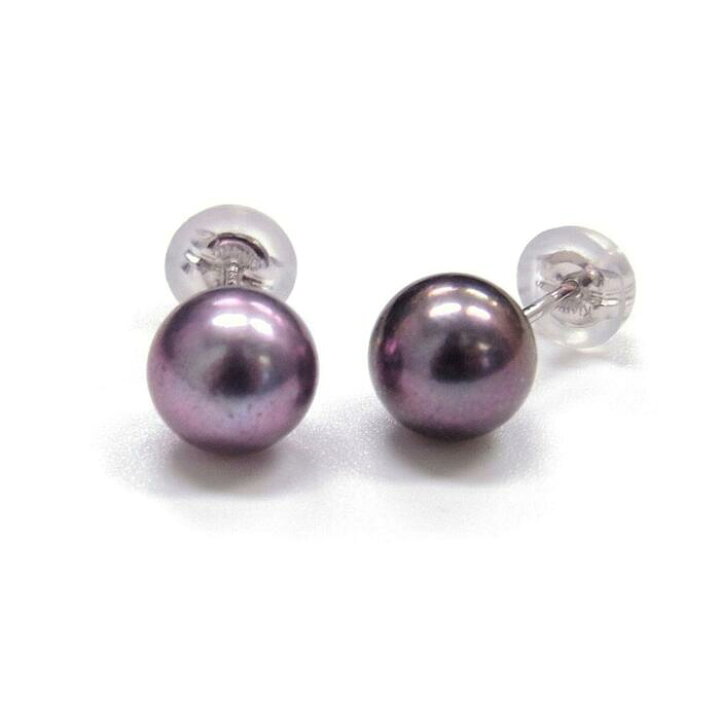 楽天市場】アコヤ黒真珠 パールピアス イヤリング7-7.5mm ラウンド 