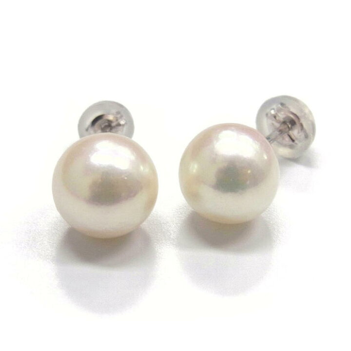 楽天市場】アコヤ真珠 パールピアス イヤリング 8.5-9mm ホワイト  