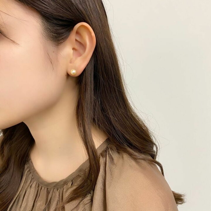 楽天市場】アコヤ真珠 パールピアス イヤリング 6.5-7mm ゴールド 無 
