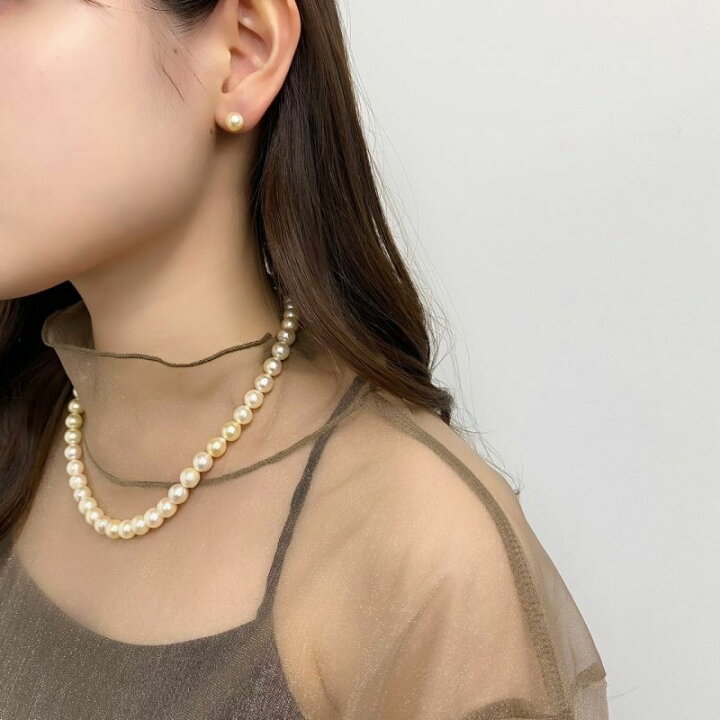 楽天市場】アコヤ真珠 パールピアス イヤリング 7-7.5mm ゴールド 無 