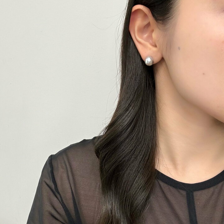 楽天市場】アコヤ真珠 バロックパールピアス イヤリング 9-10mm 