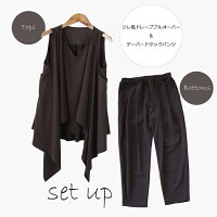 大人ハンサムを演出する3WAYデザインの授乳口つきパンツドレス(授乳服,お宮参り,フォーマル,結婚式,ワンピース,パンツドレス,セットアップ,)