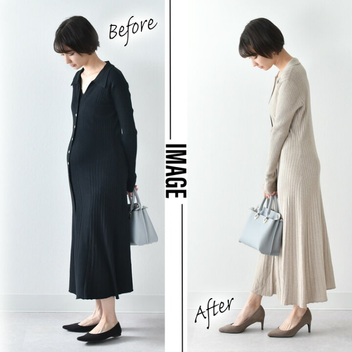楽天市場 授乳服 マタニティ 春 冬 秋冬 ワンピース 長袖 ロング ニット カットソー フレア ロング丈 前開き 妊婦服 産前産後 授乳 マタニティ おしゃれ 可愛い パールズ Pearls マタニティと授乳服のお店pearls