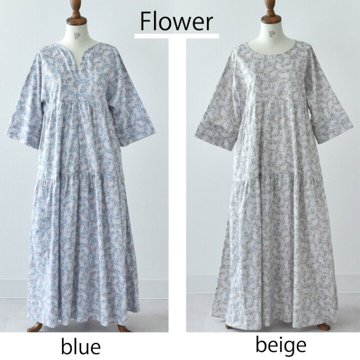 楽天市場】授乳服 マタニティ 花柄 ワンピース フラワープリント 
