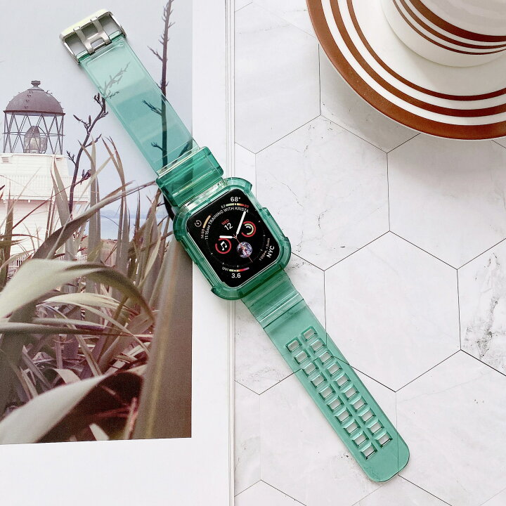 楽天市場】Apple watch バンド スポーツ シリコン ラバークリア ケース 