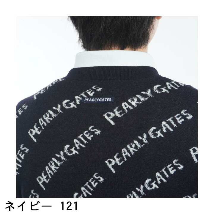 楽天市場】パーリーゲイツ PEARLY GATES カシミヤ混総柄 ロゴ柄丸首 