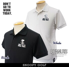 【NEW】SNOOPY GOLF スヌーピーゴルフDON'T GO TO WORK TODAY."ZERO AQUA" ジョー・クール/スヌーピーメンズ半袖ポロシャツ PEANUTS642-3960101/23C